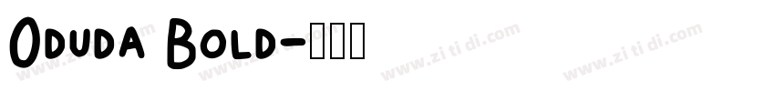 0duda Bold字体转换